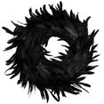 thumbnail image 1 of Natural Feathers Wreath 15.7" in Black for Halloween Decorations, Spooky Scene Party Favors, Halloween Photo Props, Trick of Treat, Front Door, 1 of 7