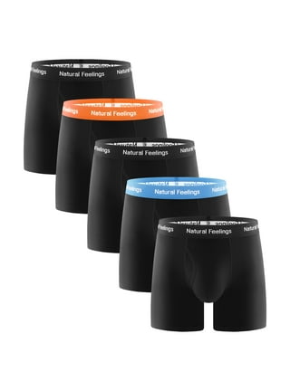 Deago 4 Pack Men's Stretch Boxer Briefs Soft Cotton Open Fly Underwear  Tagless Regular Leg (Multi-color, L)