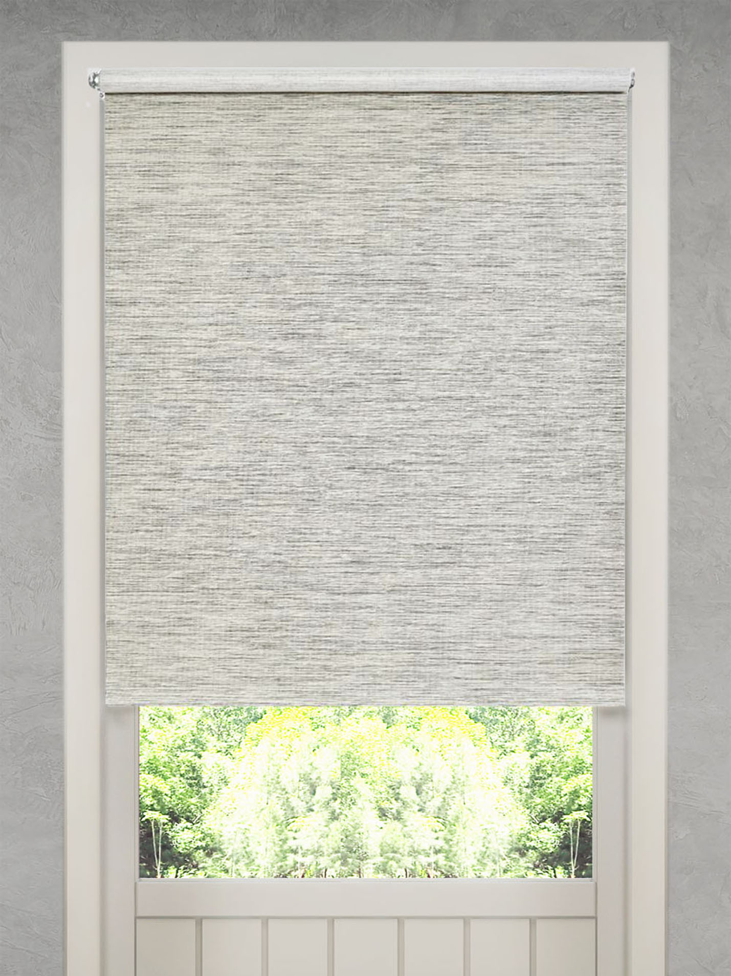 Natural Fiber Cordless Roller Shade 19x72 Gray