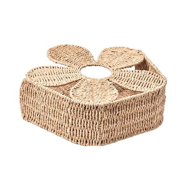 Natural Fiber Desktop File Holder With Multiple Layer Design Space Saving Offices Decors 39x12.5x35cm Desktop Organizers