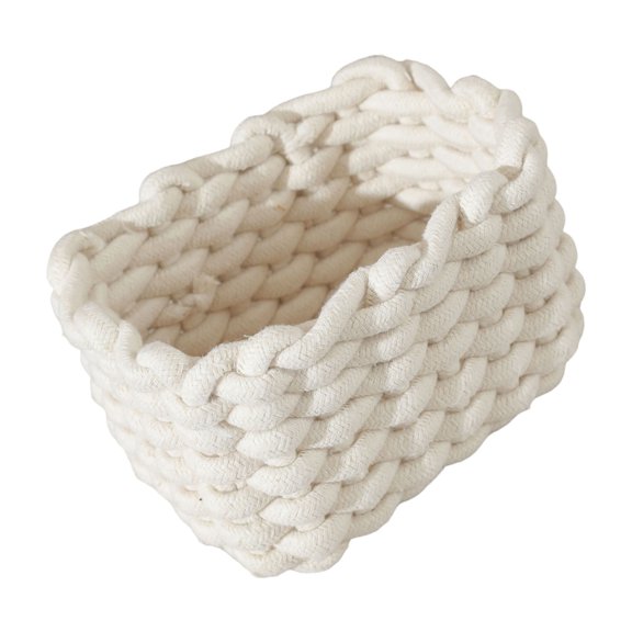 Natural Fiber Interlaced Storage Basket Soft Cloth Planner For Prekindergarten Playarea Environmental Safe Decorative Co