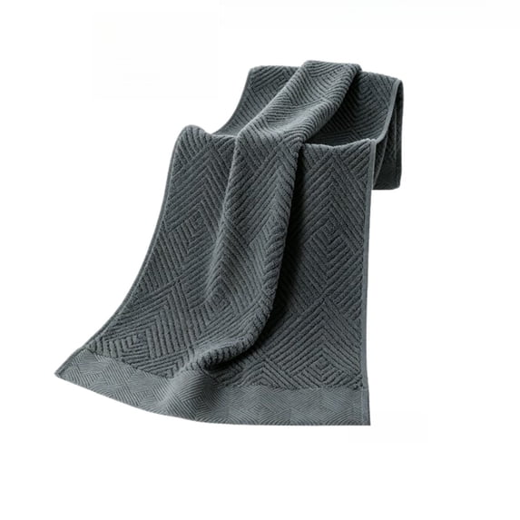 Natural Fiber Towel - Ultra-Soft, Super Absorbent, Fast-Dry Hand and Bath Towel for Bathroom, Kitchen, Gym - Breathable, Durable, Reusable Dark Gray