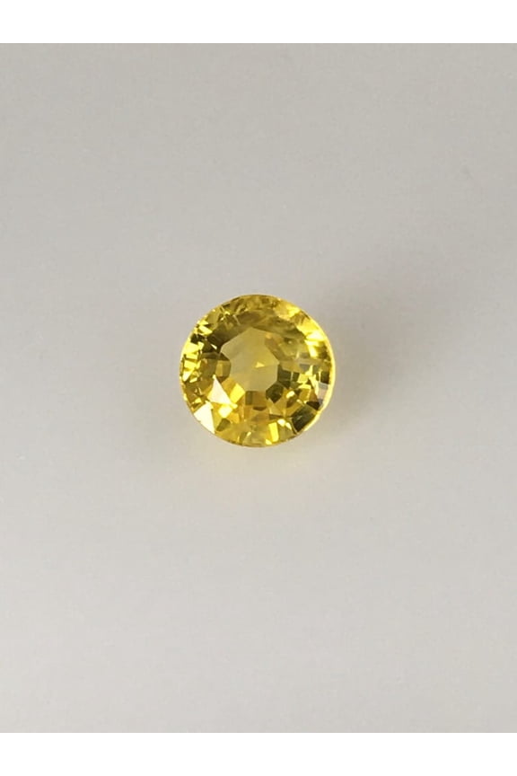 Natural Fine Quality Yellow Sapphire Round Faceted 1.15 Ct Genuine Loose Sapphire September Birthstone for Ring