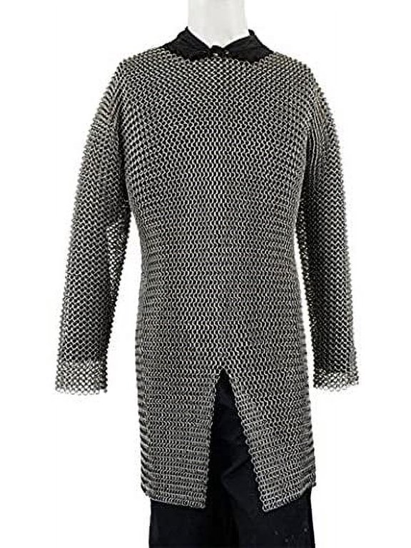 Natural Finish Chainmail Hauberk - Butted High Tensile Wire Rings