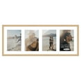 thumbnail image 1 of Natural Finish Collage Frame - White Mat, Holds Four 4x6 Photos , UV Resistant Acrylic, Wall, 1 of 8