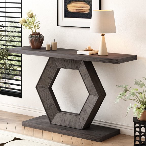 Natural Fir Veneer on MDF Table / Bring Nature to Your Entryway