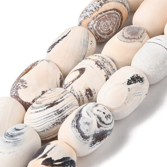 Natural Fire Agate Beads Strands Drum Beads 17x12.5~13.5mm Hole: 1.4mm 22pcs/strand 15.16''(38.5cm)