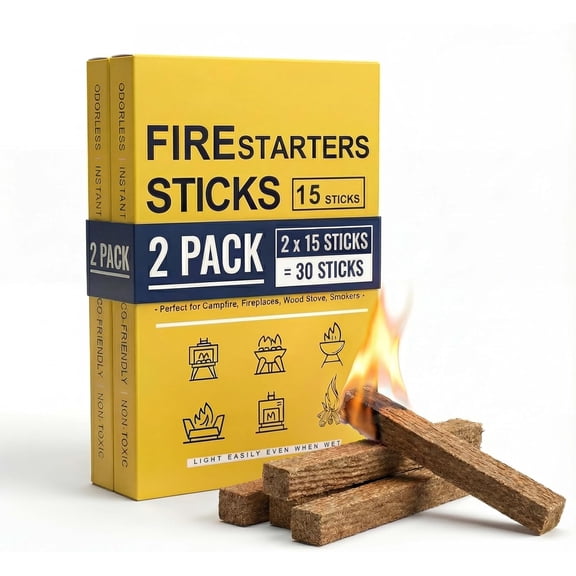 Natural Fire Starter for Grills: Quick Start Fire Starters Sticks