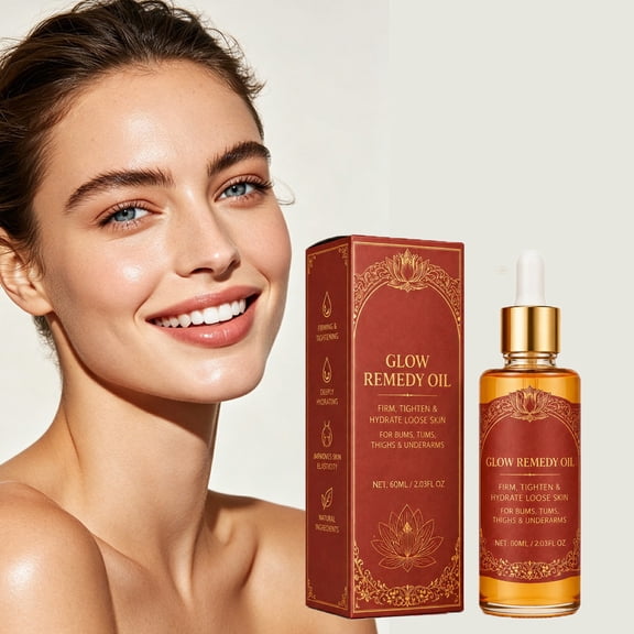 Natural Firming Body Glow Oil, 60ml/2oz Improve Skin Elasticity, Deep Moisturize & Tighten Saggy Skin, Multipurpose Body Massage Essential Oil