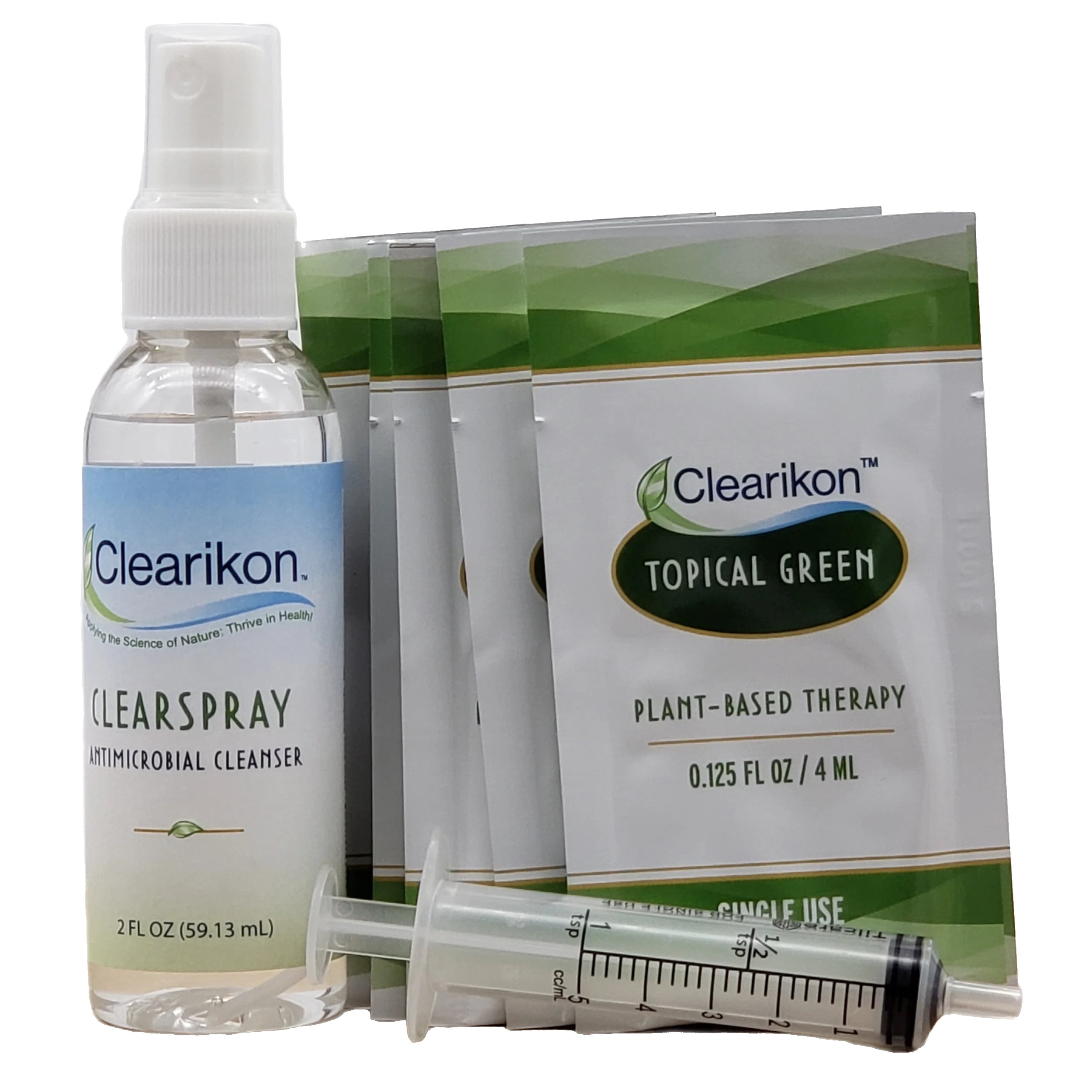 Natural First Aid Kit Natural Wound Healing - 5 Pk or 10 Pk Topical Green + ClearSpray