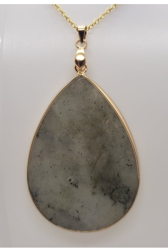 Natural Flash Labradorite Gold Necklace