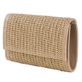 thumbnail image 1 of Natural Flat Clutch 2024 Boho Purse Top Handle Crossbody Handbag Stylish Woven Envelope Wallet Evening,Beige, 1 of 6
