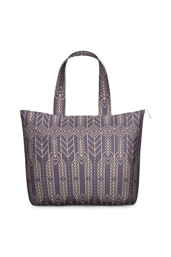 Natural Floral Aesthetic Zipper Tote, Lightweight Weekender Bag with Multiple Pockets, Earthy Design for Professionals