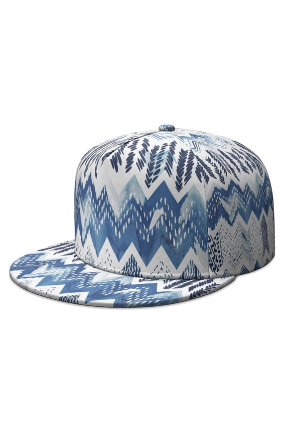 Natural Floral Baseball Cap - Vintage Tribal Style, Adjustable Flat Brim with Bohemian Chic