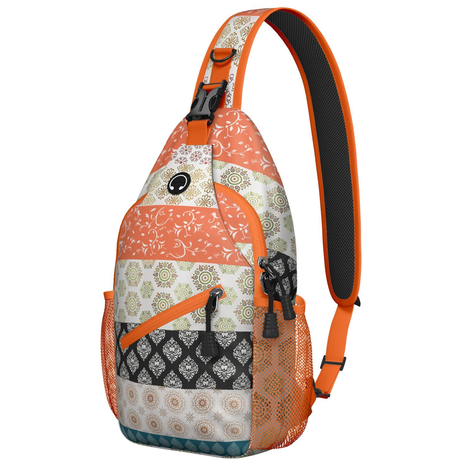 Natural Floral Sling Bag Anti-Theft Shoulder Backpack for 