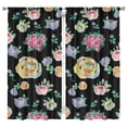 thumbnail image 1 of Natural Floral Window Drapes 42x84 Inch Rod Pocket Blackout Curtains 2 Panels for Bedroom and Elegant Style, 1 of 2