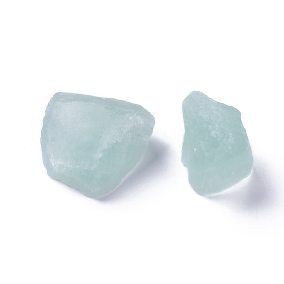 Natural Fluorite Beads Nuggets No Hole/Undrilled Cadet Blue 15~72x15~39x13~32.5mm 100g/bag