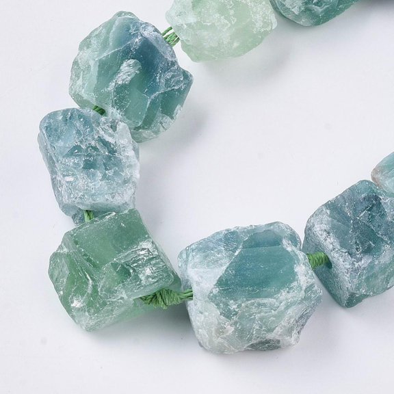 Natural Fluorite Beads Strands 10~27x17~33x17~33mm Hole: 1.6mm about 12~15pcs/strand 15.7 inch DIY