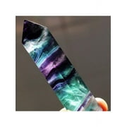 Natural Fluorite Crystal Rainbow Quartz Wand Point Healing Stone Hexagonal Stones Gift
