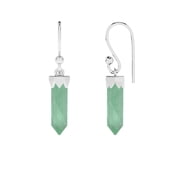 Natural Fluorite Hexagon Shape Dangle Earrings in Sterling Silver for Women, March Birthstone Jewelry for Her Birthday, Wedding Anniversary, Christmas, Mothers Day