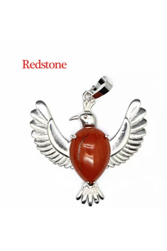 Natural Flying Eagle Wing Bird Waterdrop Crystal Pendant Animal Reiki Healing