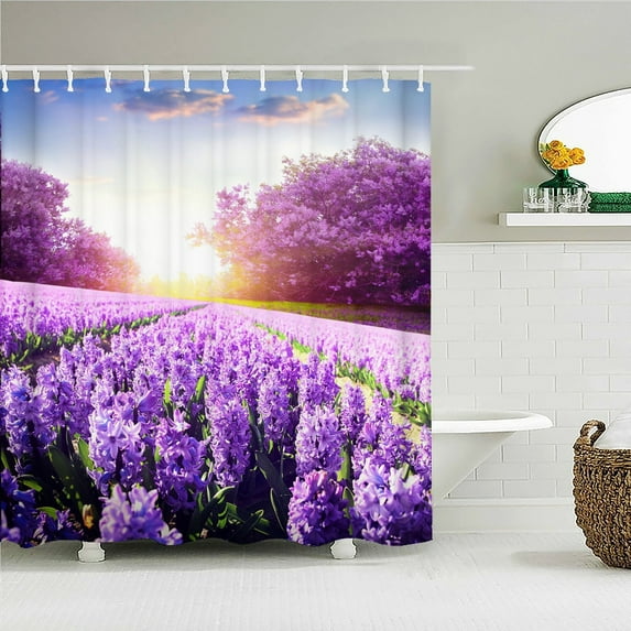 Natural Forest Waterfall Scenery Waterproof Shower Curtains Rainforest Print Bathroom Curtain Polyester With Decor Screen