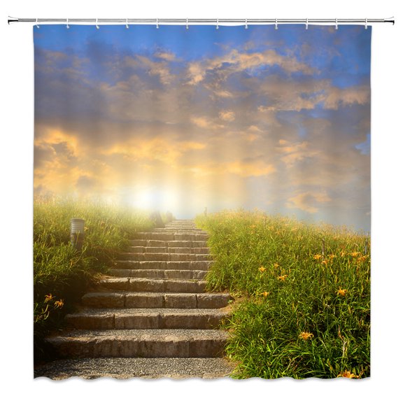 Natural Forest landscape Waterproof Shower Curtains Polyester cloth Bathroom Pri