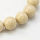 Natural Fossil Beads Strands Round 12mm Hole: 1mm