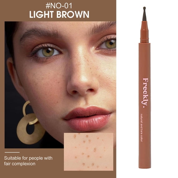 Natural Freckle Pen - Lifelike Artificial Freckles Makeup, Ultra Fine Tip, Quick Drying, Smudgeproof & Sweatproof, Long Lasting All Day Wear, Buildable Lightweight Formula, Natural Daily Makeup Look