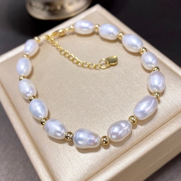 Natural Freshwater Pearl Jade Rabbit Bracelet