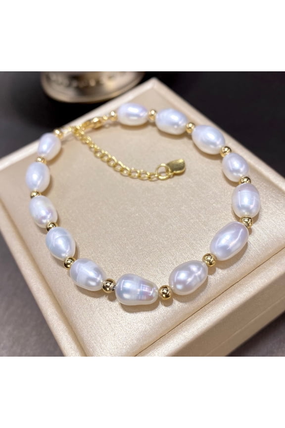 Natural Freshwater Pearl Jade Rabbit Bracelet