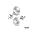 thumbnail image 1 of Natural Freshwater Pearl Stud Earrings For Women Real 925 Sterling Silver Jewelry Gift, 1 of 2