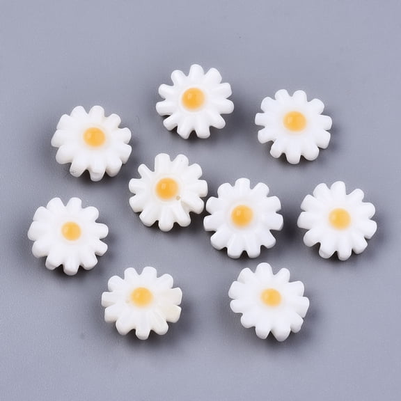 Natural Freshwater Shell Beads Flower Seashell Color 12x4.5mm Hole: 0.9mm