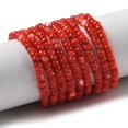 thumbnail image 1 of Natural Freshwater Shell Beads Strands Dyed Rondelle Red 3x2mm Hole: 0.5mm about 183~186pcs/strand 14.96''(38cm), 1 of 4