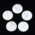 thumbnail image 1 of Natural Freshwater Shell Pendants Flat Round Seashell Color 49-50x1.5-5.5mm Hole: 1.8mm, 1 of 4