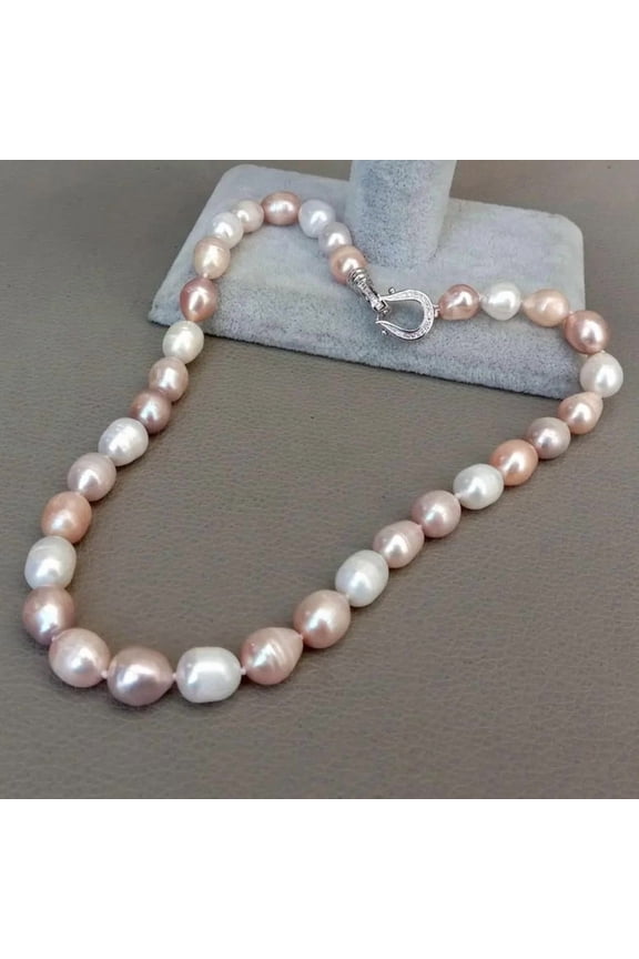 Natural Freshwater Thread Pearl Irregular Shaped Necklace