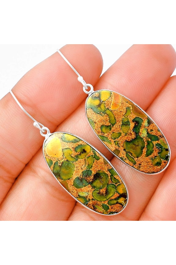 Natural Fruit Jasper 925 Sterling Silver Earrings Jewelry E-1001 SDE76109