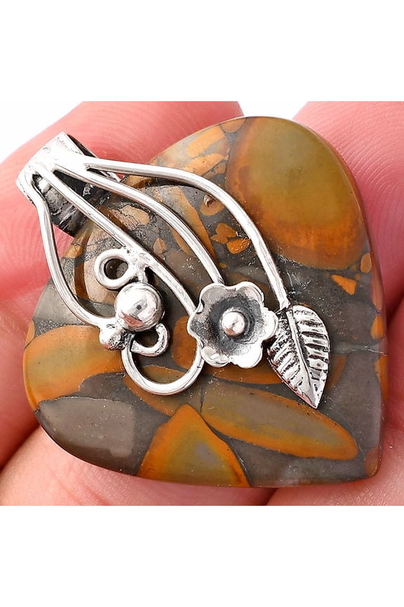 Natural Fruit Jasper 925 Sterling Silver Pendant Jewelry P-1581 SDP146016