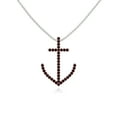thumbnail image 1 of Natural Garnet Anchor Shape Pendant Necklaces for Women in Sterling Silver, January Birthstone Jewelry Gifts for Her Birthday, Wedding Anniversary, Mothers Day, Christmas, Graduation, Valentines, 1 of 7