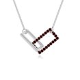 thumbnail image 1 of Natural Garnet Interlock Pendant Necklaces for Women in Sterling Silver, January Birthstone Jewelry Gifts for Her Birthday, Wedding Anniversary, Graduation, Christmas, Mothers Day, Valentines, 1 of 7