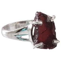 Natural Garnet Ring, Rough Garnet Gemstone Ring, January Birthstone, Boho Gypsy Ring, 925 Sterling Silver, Womens Ring, Christmas, Thanksgiving, Handmade, Statement Jewelry, Rough Gemstone Jewelry