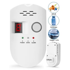 Natural Gas Detector, Digital Sound Warning Gas Detector, LCD/LPG/LNG Natural Gas Leak Security Detection Detector, Alarm Monitor Plug-in Sensor for Home Kitchen Restaurant Hotel School Warehouse