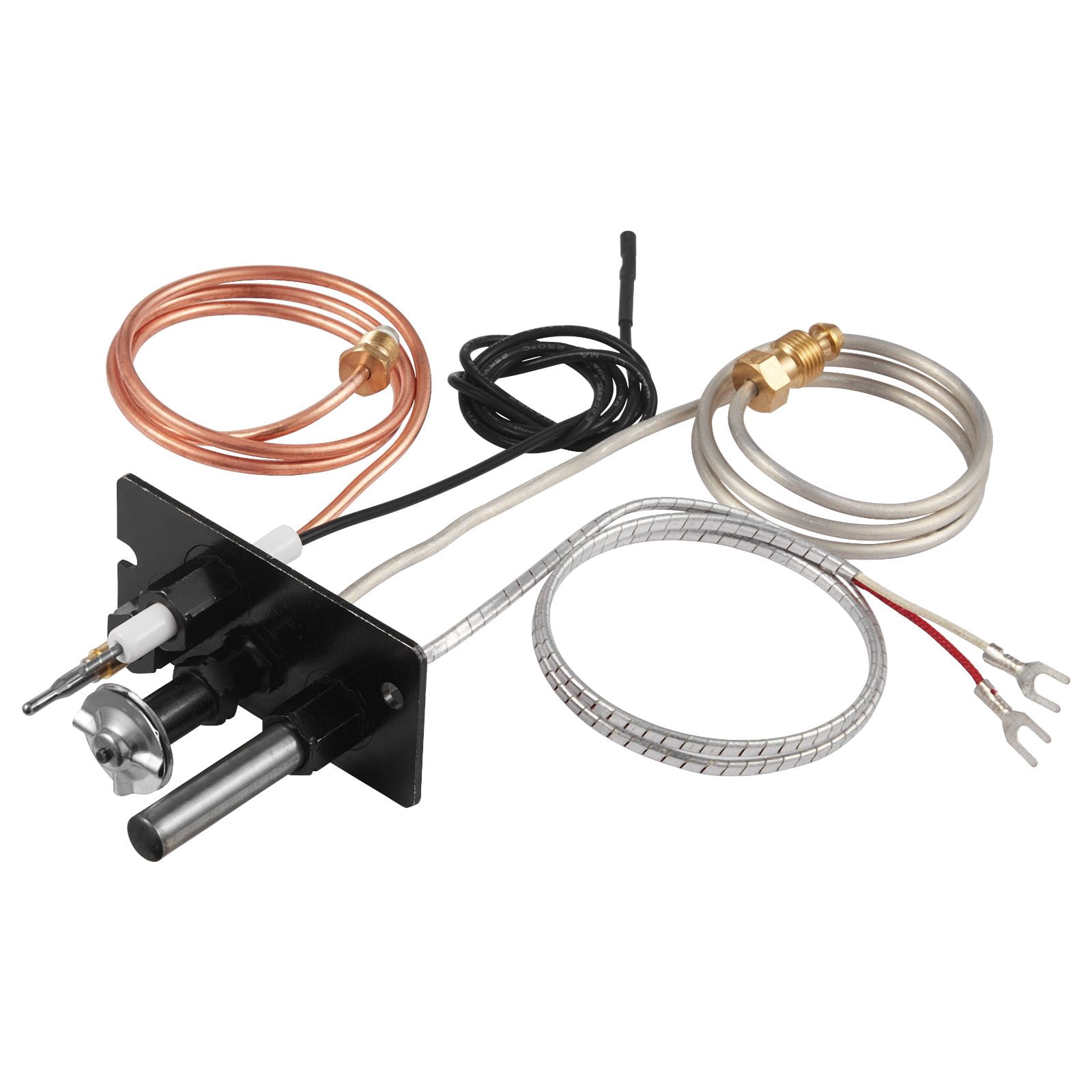Natural Gas Fireplace Pilot Assembly, 24in Pilot Tube 16in Igniter 22in Thermocouple 20in Thermopile, Heat-Resistant OEM Replacement for Gas Fireplace