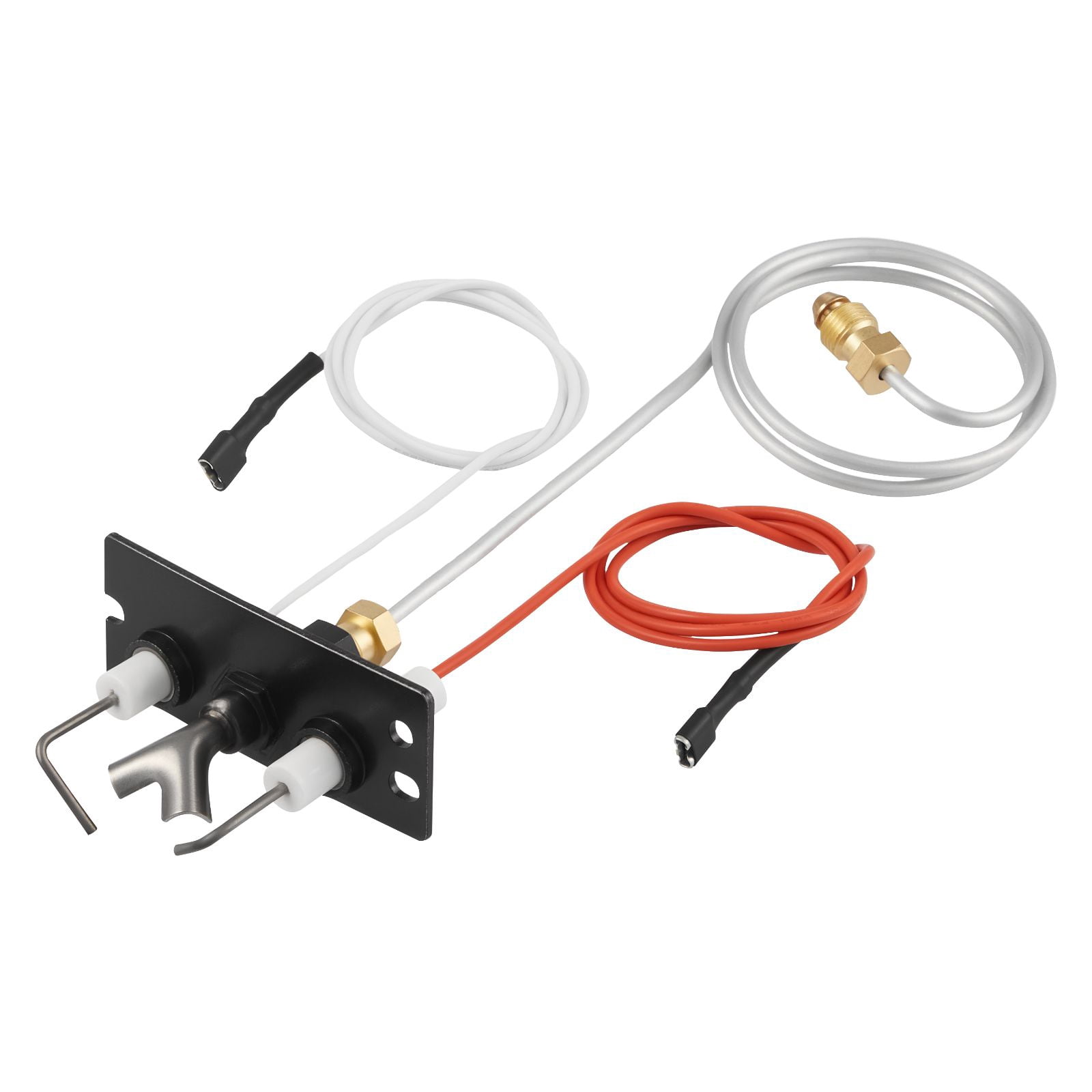 Natural Gas Fireplace Pilot Assembly, Three 24in Parts Pilot Tube Ignitor Sensor, Sealed Joints OEM Replacement for Gas Fireplace Heating