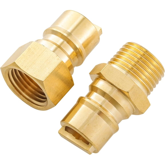 Natural Gas Hose Propane Grill Fitting Connector, Propane Gas Quick Connect Adapter Fitting, 1/2 Inch Quick Connect Disconnect Male Plug Fittings X 1/2 inch Male, Replace 3308 and 3612 Model