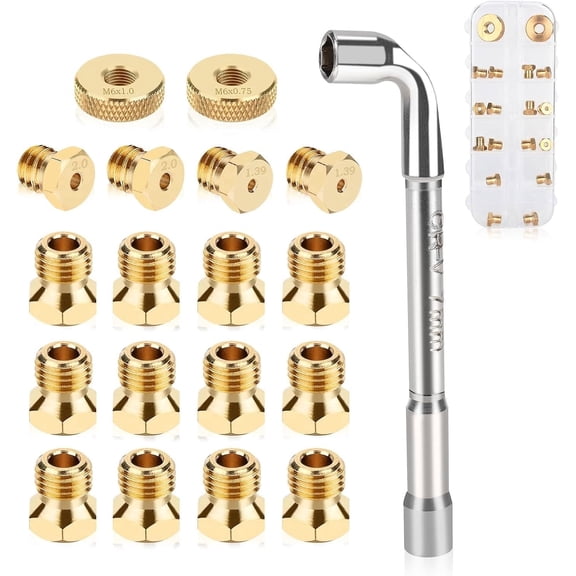 Propane to Natural Gas Conversion Kit Burner Parts Brass Jet NozzlesCompatible with Blackstone 28 Inch and 36 Inch Rangetop Combo, Tailgater. DIY Outdoor