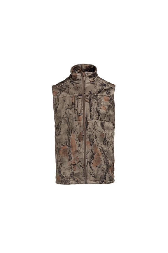Men's Mid-Weight Layering Insulated Vest Natural Gear Camo Medium