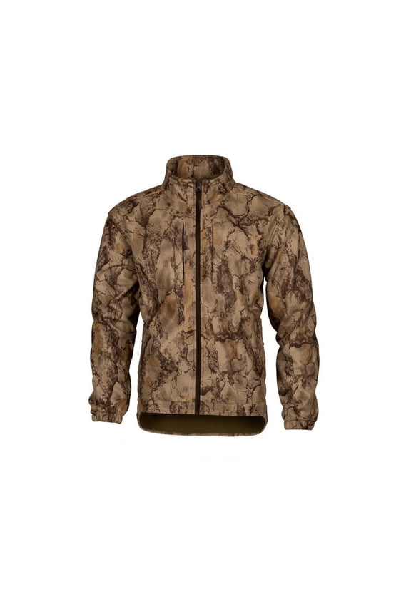 Men's Windproof Fleece Jacket Natural Gear Camo Medium