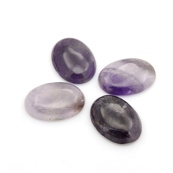Natural Gemstone Cabochons Oval Amethyst 30x22x6~8mm