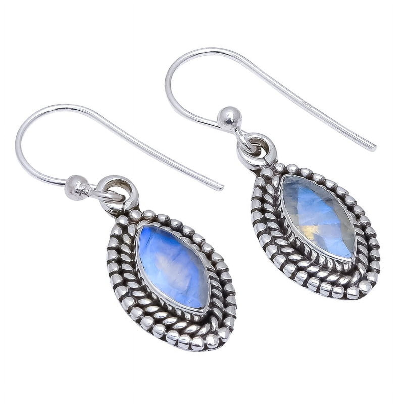 ANIKA JEWELLERS Natural Gemstone Earrings 92.5 Sterling Silver Handmade Earring